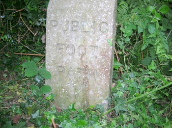 Stone marker.